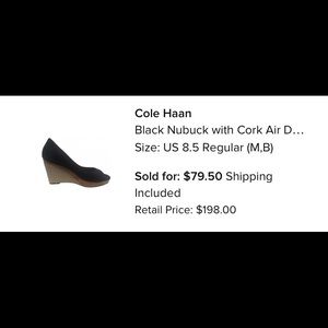 Cole Haan Black Nubeck Air Delfina